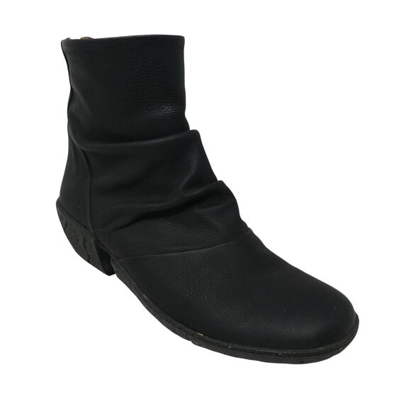 El Naturalista Shoes - El Naturalista 5481 Black Leather Ankle Boots